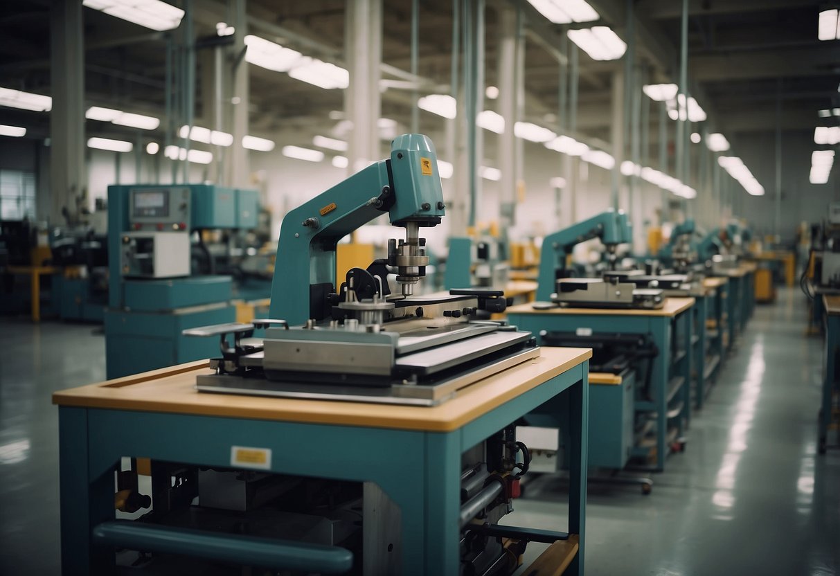 Herman Miller furniture being crafted in a modern factory setting with precision machinery and skilled workers