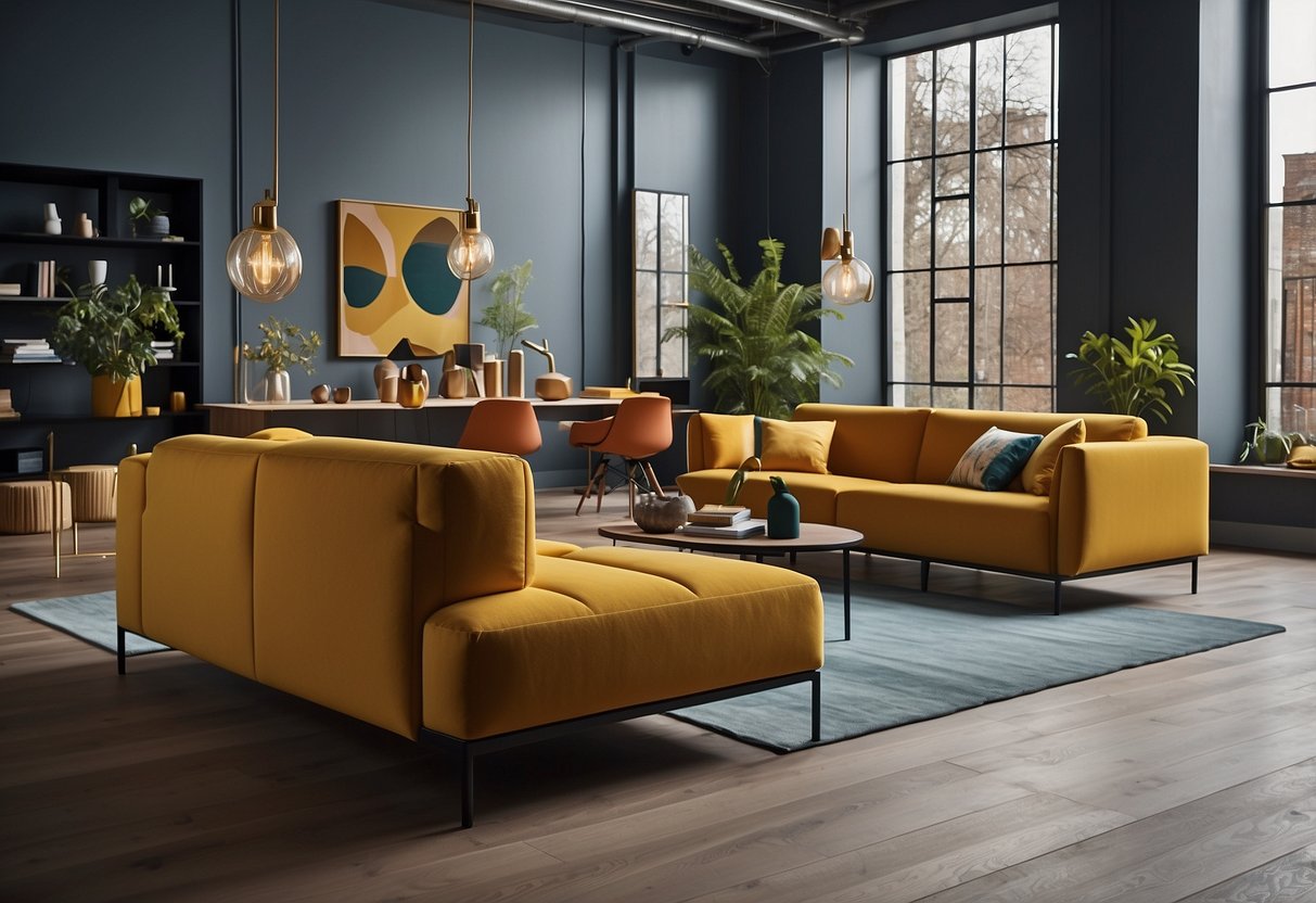 The design philosophy of the Montana furniture range is depicted through the use of bold, vibrant colors that influence the overall aesthetic of the collection