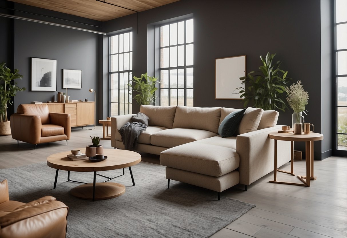 The Montana furniture range is shown in a modern, minimalist interior with ample natural light and sustainable materials