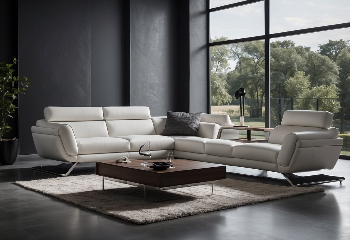 A sleek, modern furniture set with aerodynamic design and advanced features