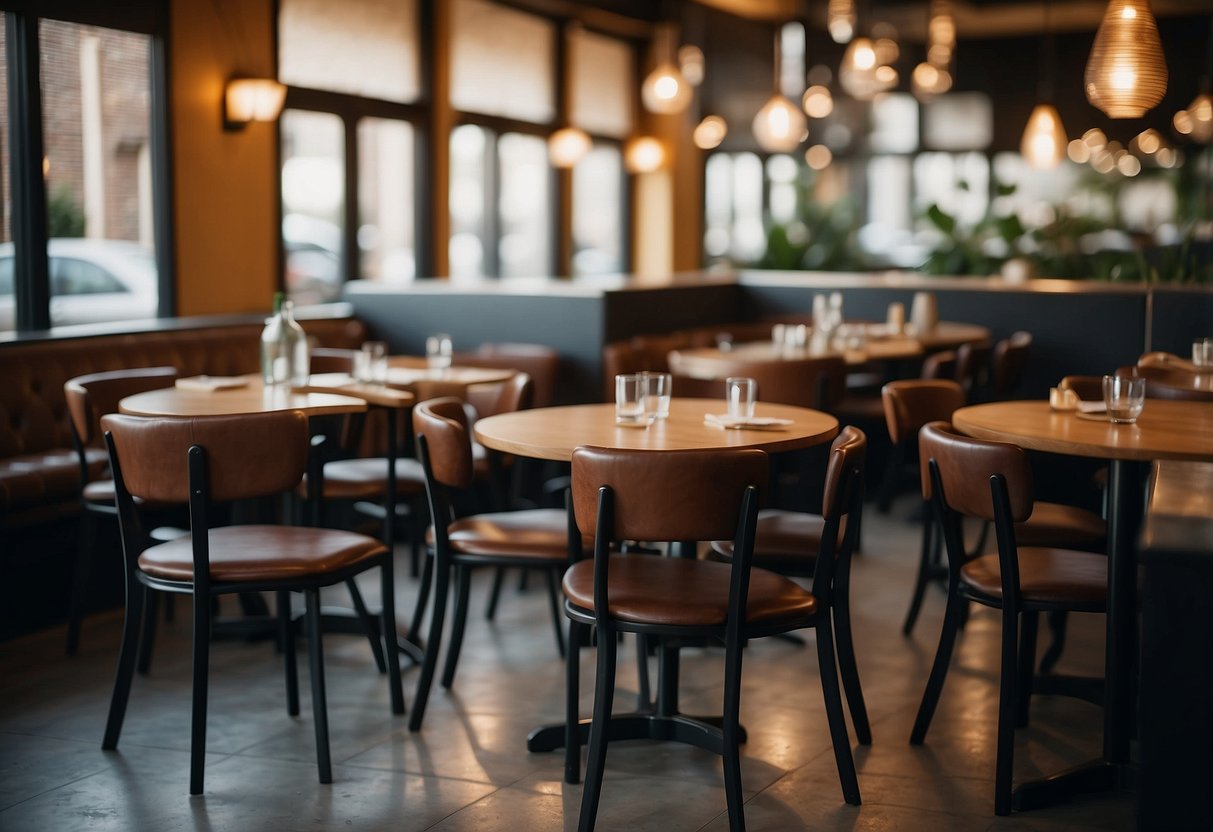 The restaurant owner carefully selects modern, comfortable chairs and tables from a variety of restaurant furniture suppliers