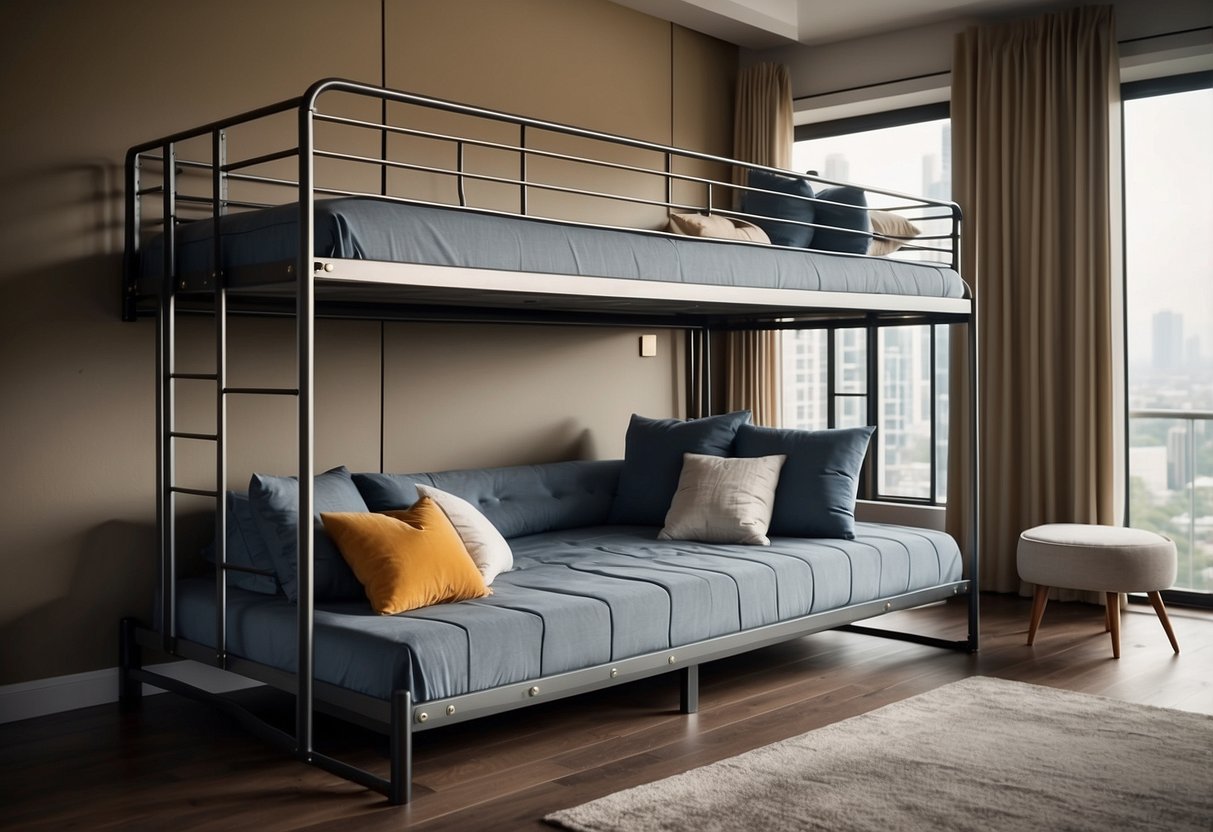 Furniture Double Deck Bed Maximizing Space in Small Rooms Kaizenaire