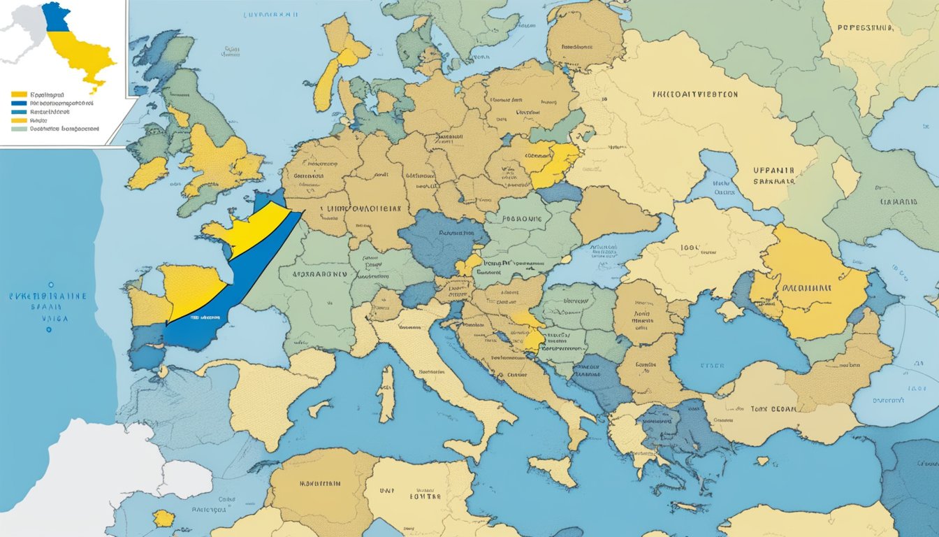 Deuter's Stance on Ukraine Support: A map of Ukraine with a prominent "Support" label