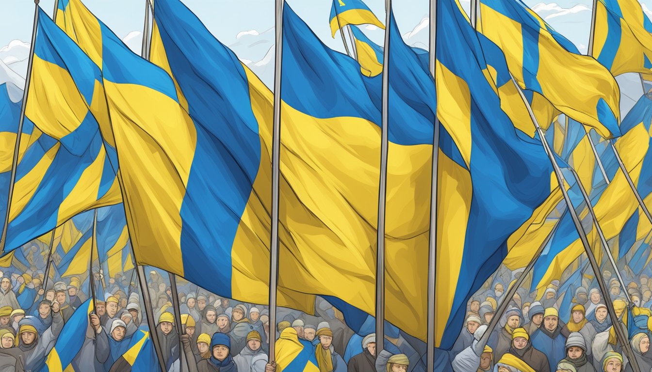 Big Agnes supports Ukraine with International Solidarity Movements. Flags and banners wave, showing solidarity and unity