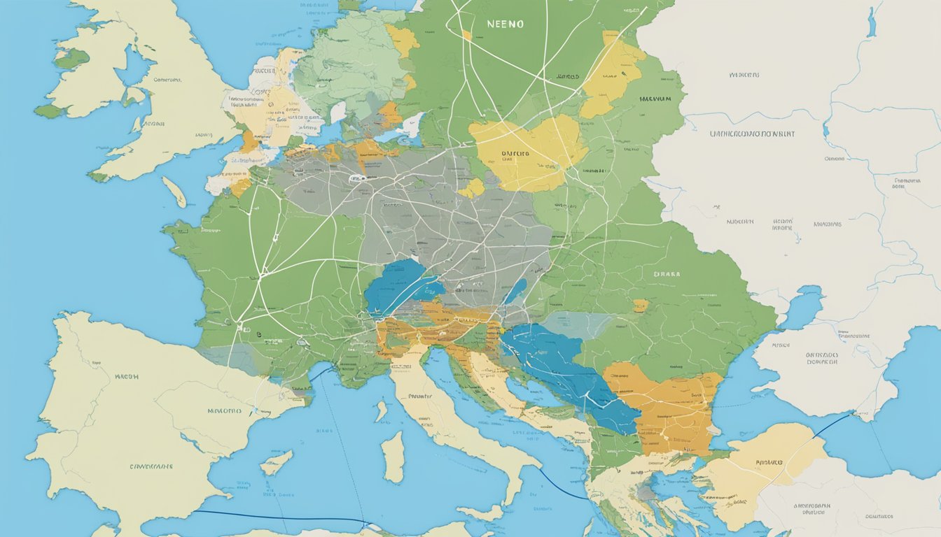 Nemo's economic impact on Ukraine is depicted through a map showing trade routes, financial transactions, and infrastructure development