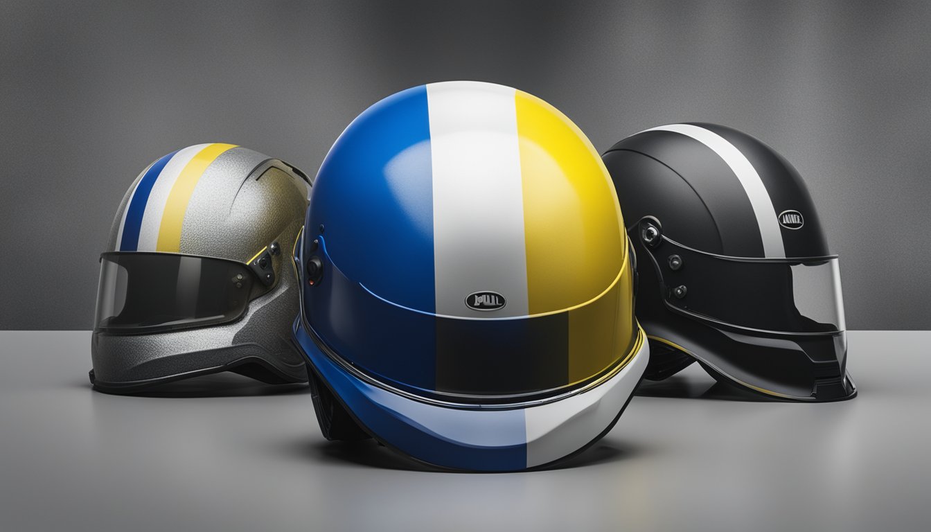 Bell Helmets supports Ukraine with collaborative efforts and partnerships. A scene could depict a helmet being placed on a Ukrainian flag or a helmet with the Ukrainian flag design