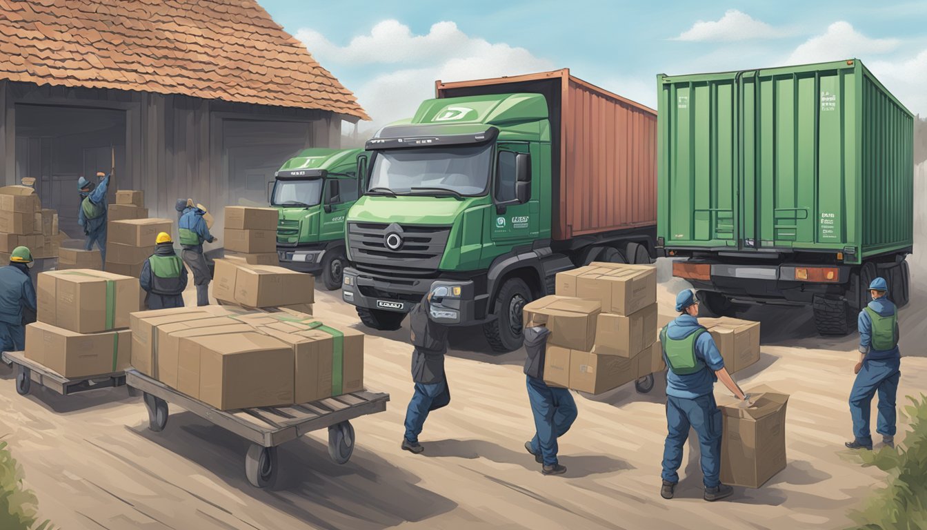 Aid supplies unload from Oakley trucks in Ukraine, offering support and effectiveness in crisis relief