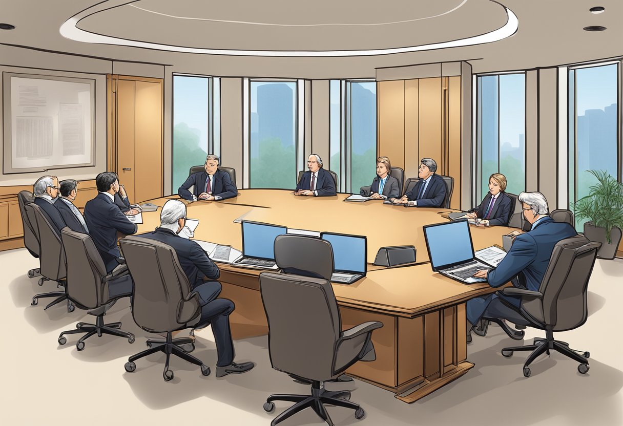 Federal civil lawsuit lawyers discussing case strategy in a conference room