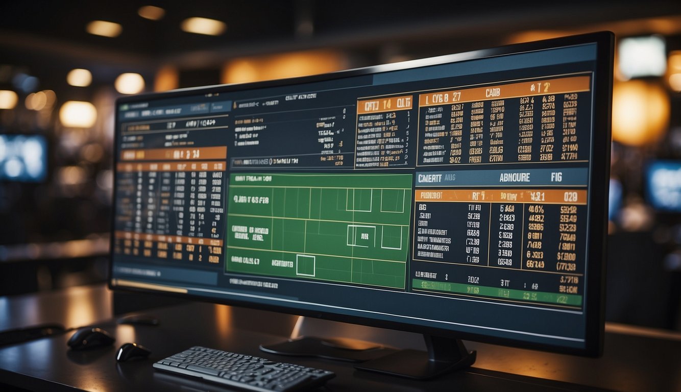 A sports betting slip with various options and considerations displayed on a computer screen