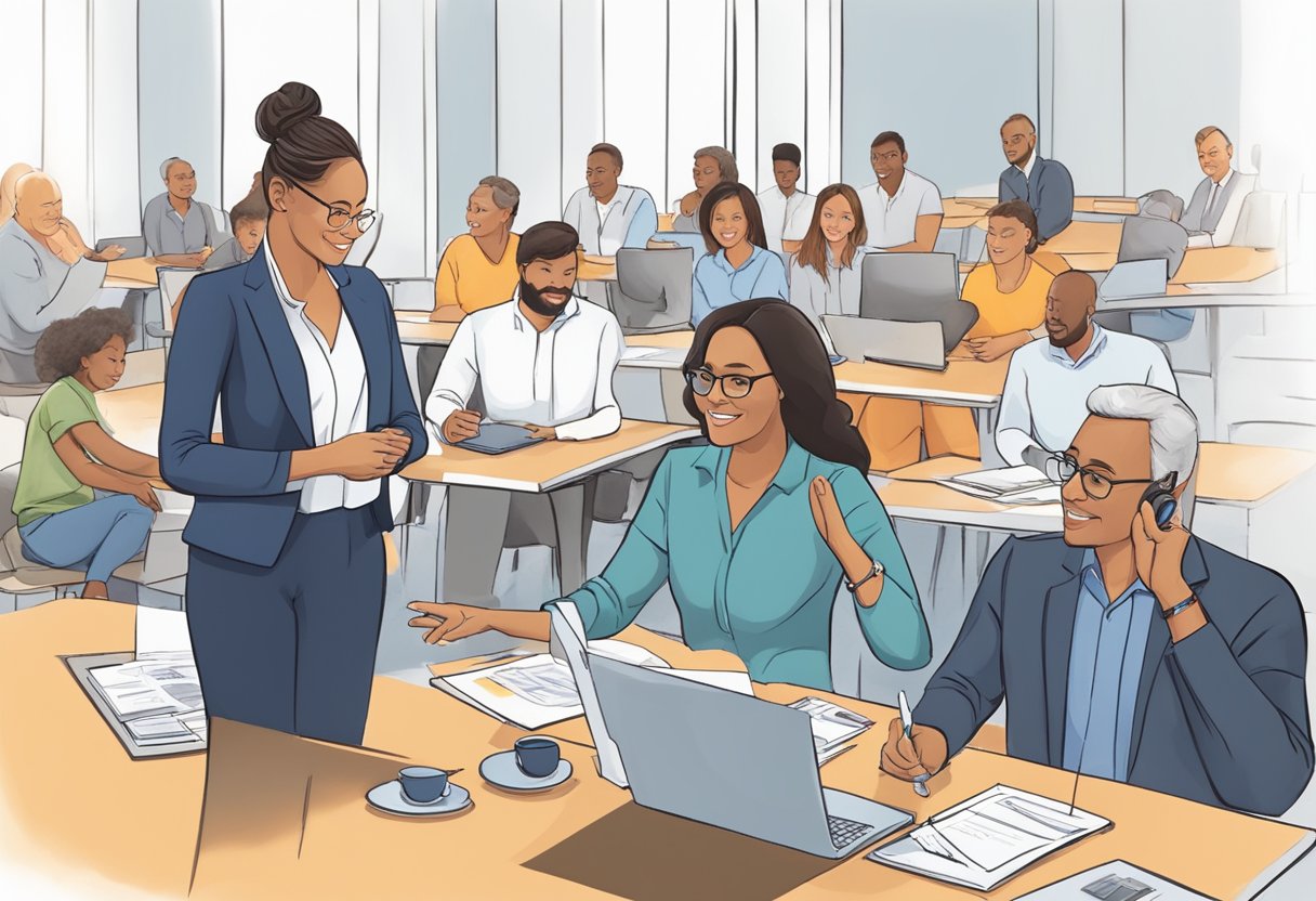 A parentpreneur attends workshops, connects with other entrepreneurs, and implements new strategies for business growth