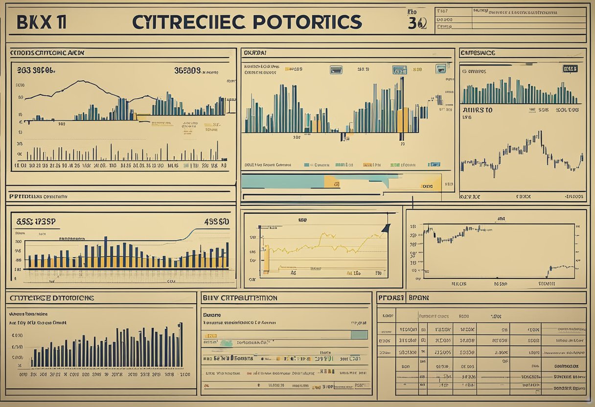 A diverse portfolio with a mix of traditional assets and cryptocurrencies. Charts and graphs showing the impact of cryptocurrencies on portfolio diversification