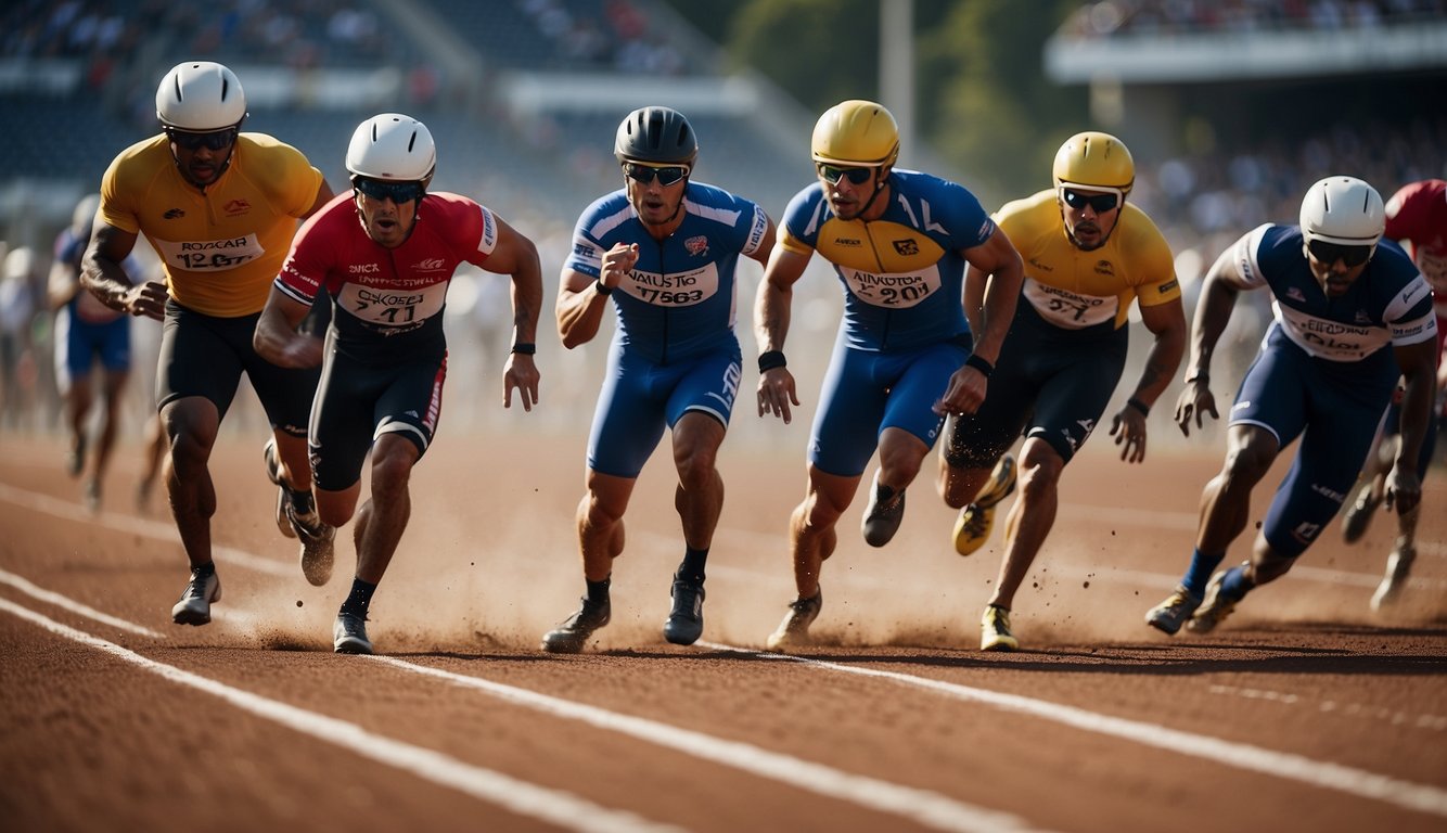 Players racing on a track, pushing themselves to the limit. Some thrive under pressure, while others struggle with the stress of competition