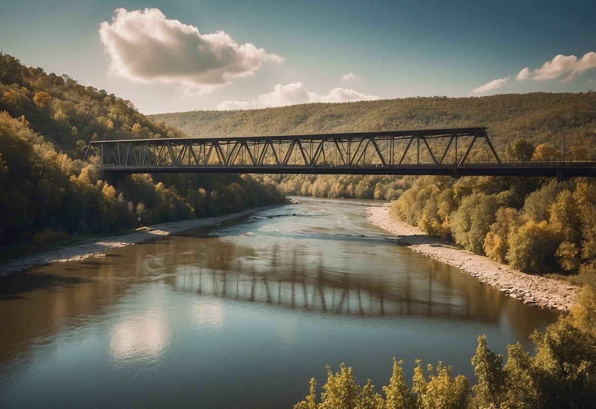 The Big River Crossing stands tall, connecting two communities. People gather to admire the conservation efforts and its impact on the surrounding area