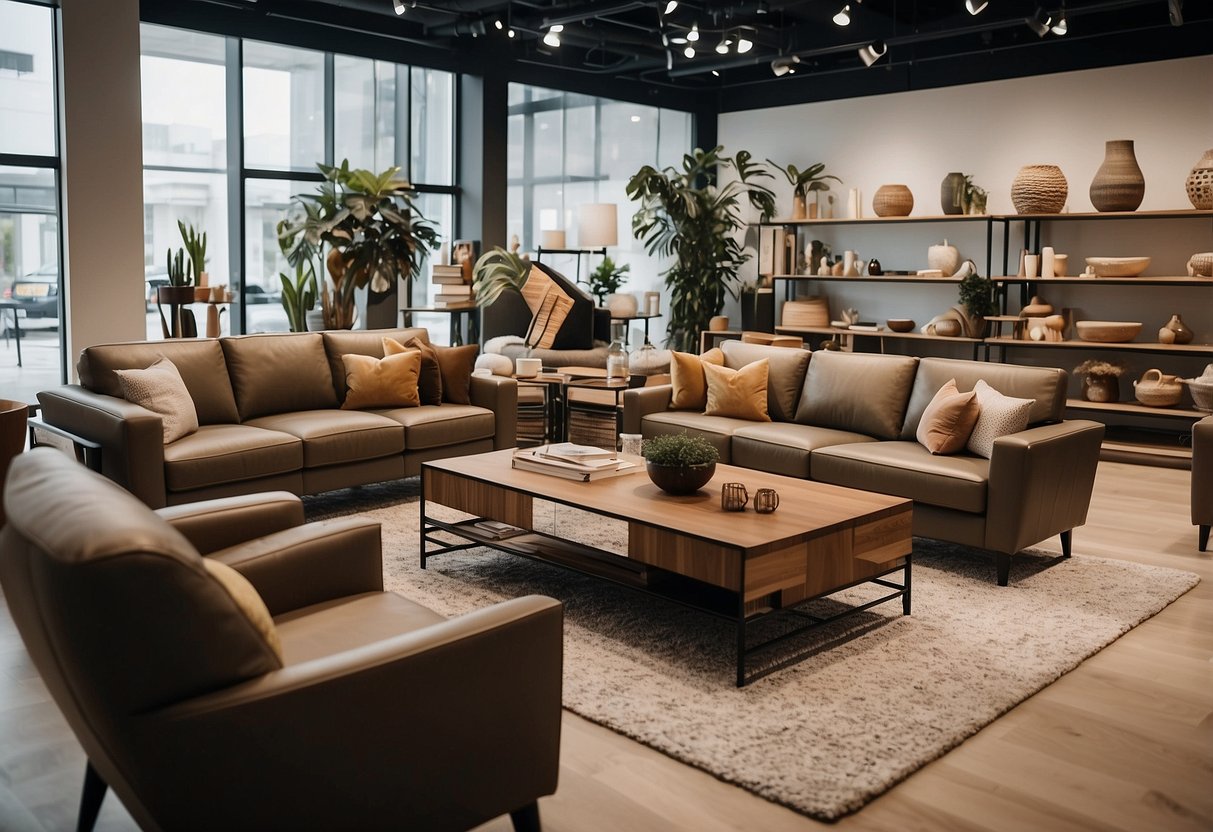 A showroom filled with 42 unique furniture collections, each with its own distinct style and design, creating a visually stunning and diverse display