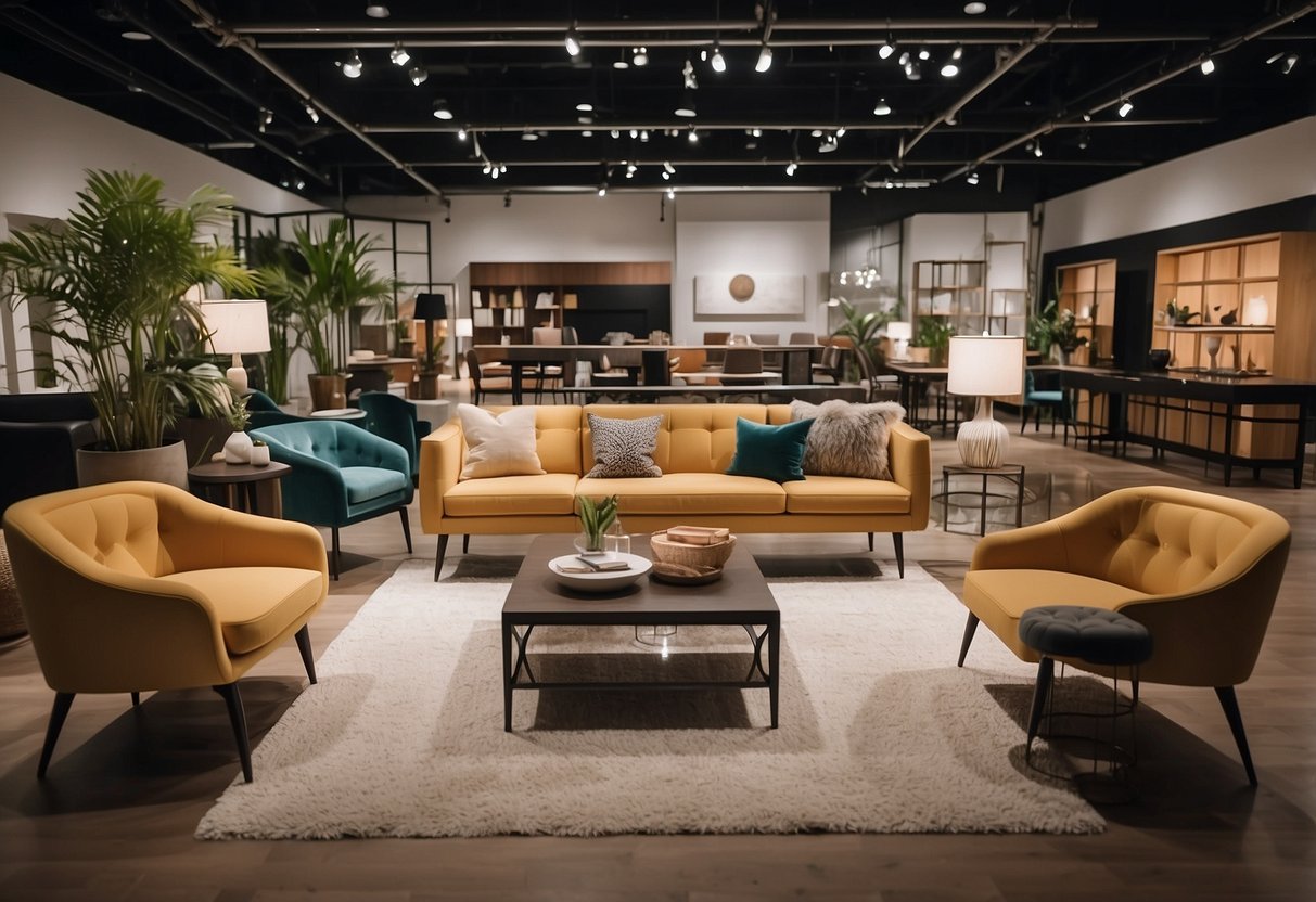 A well-organized furniture showroom with modern designs and practical layouts