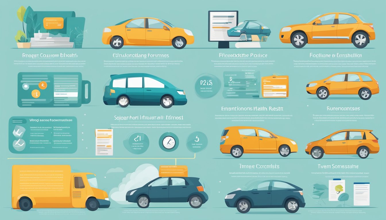 Various insurance policies (life, health, auto, etc.) displayed with corresponding benefits listed.</p><p>Clear definitions of coverage types