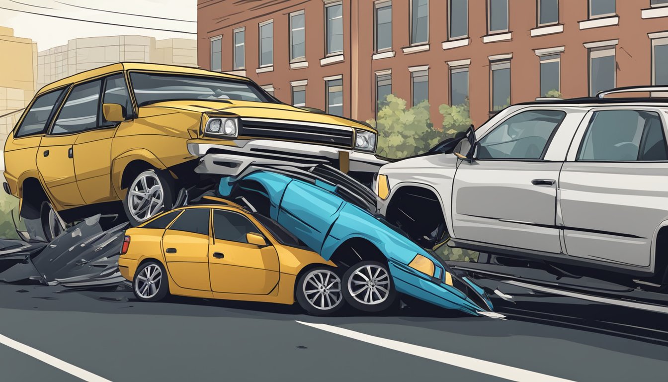 A car crashes into another vehicle, causing damage.</p><p>Insurance adjusters assess the cost and risk involved in providing collision coverage