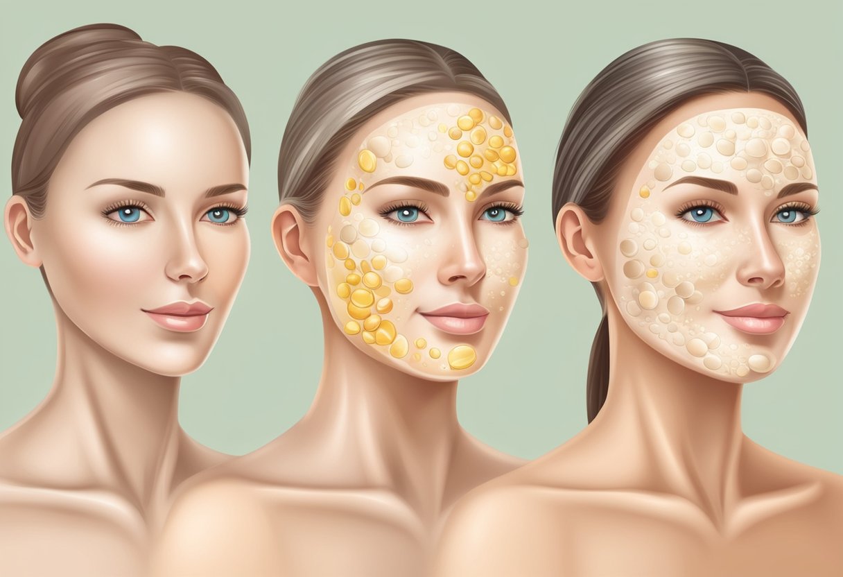 A dermatological treatment and vitamin supplementation rejuvenating the skin of the face