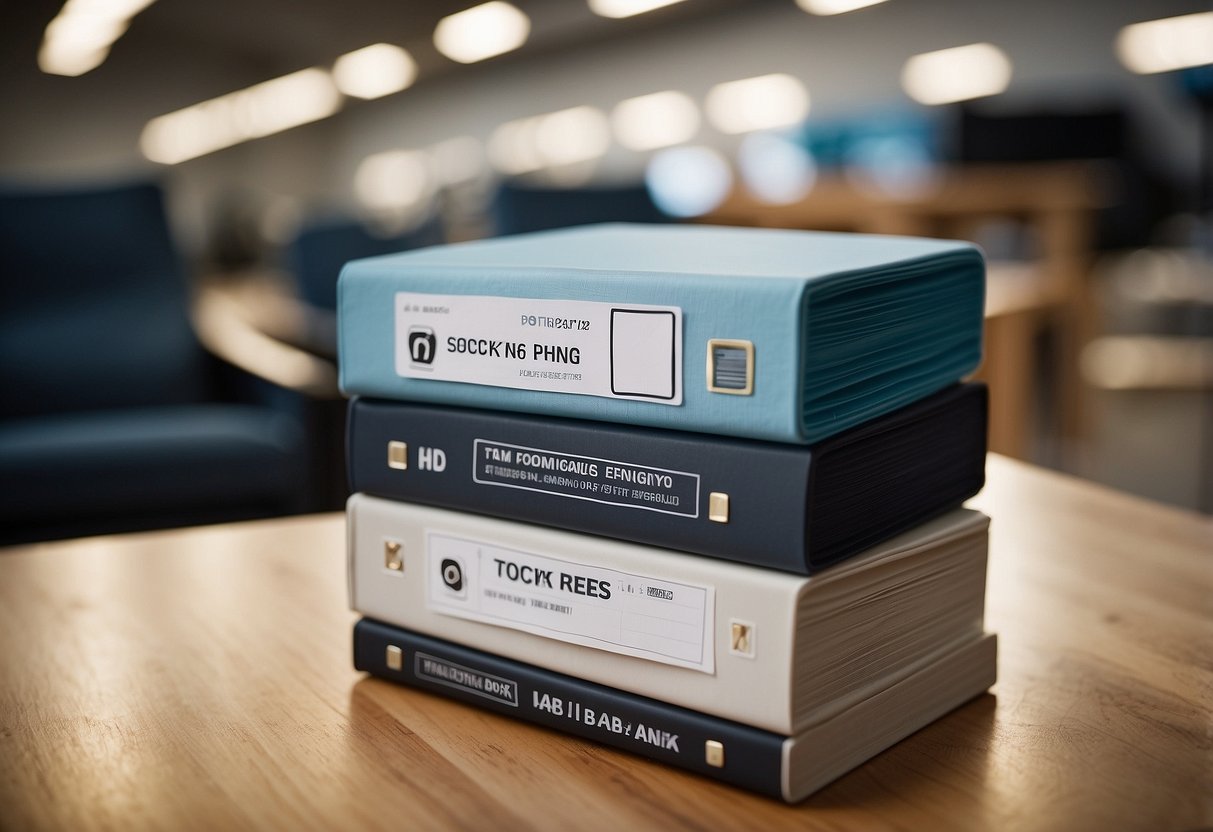 A stack of furniture with a "Frequently Asked Questions" tag sits in a well-lit showroom