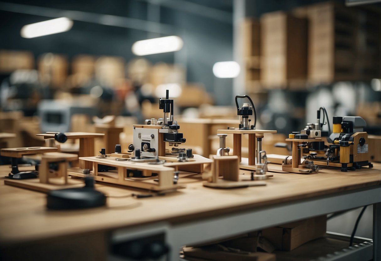 A group of furniture pieces being assembled and arranged in a cohesive and inviting manner