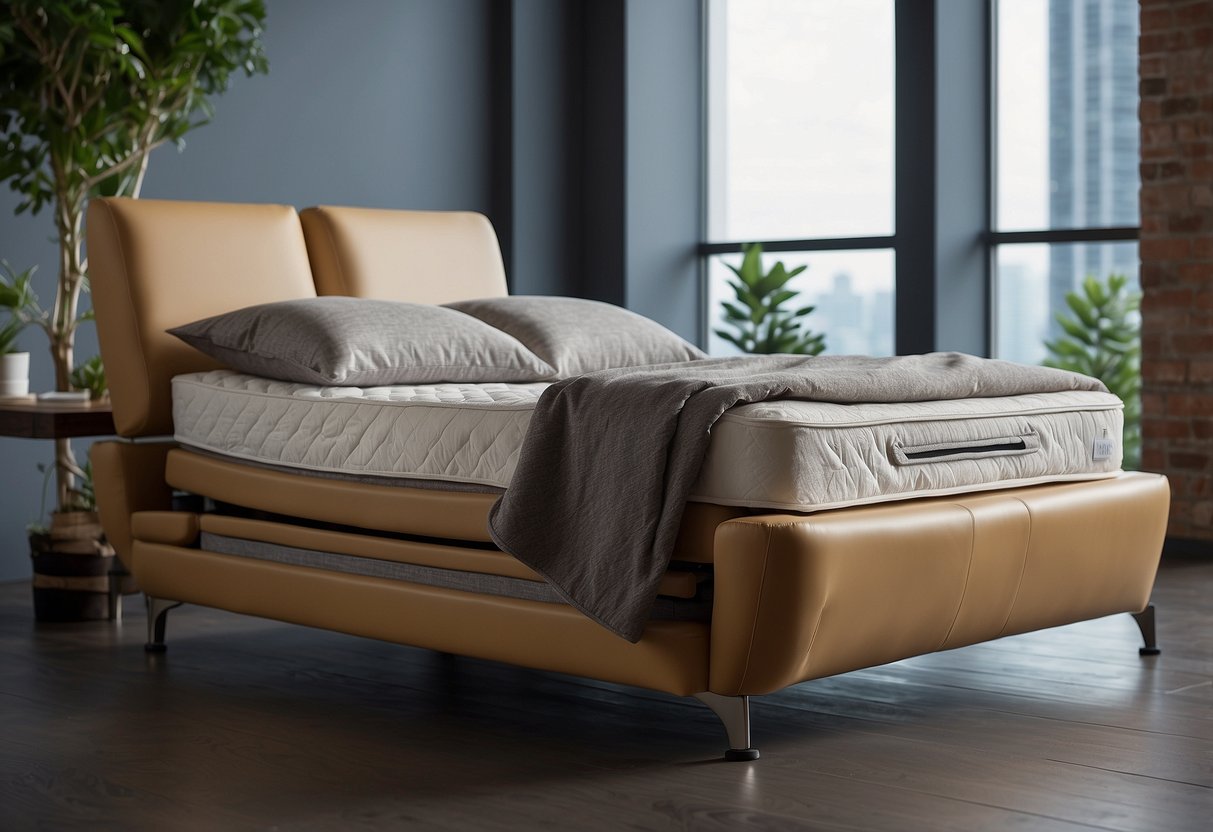 A smart furniture bed adjusts its position and firmness to provide optimal comfort and support for the sleeper