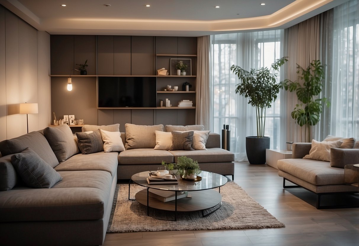 A cozy living room with modern furniture, a sleek dining set, and a comfortable bedroom layout, all available for purchase on the Home Centre website
