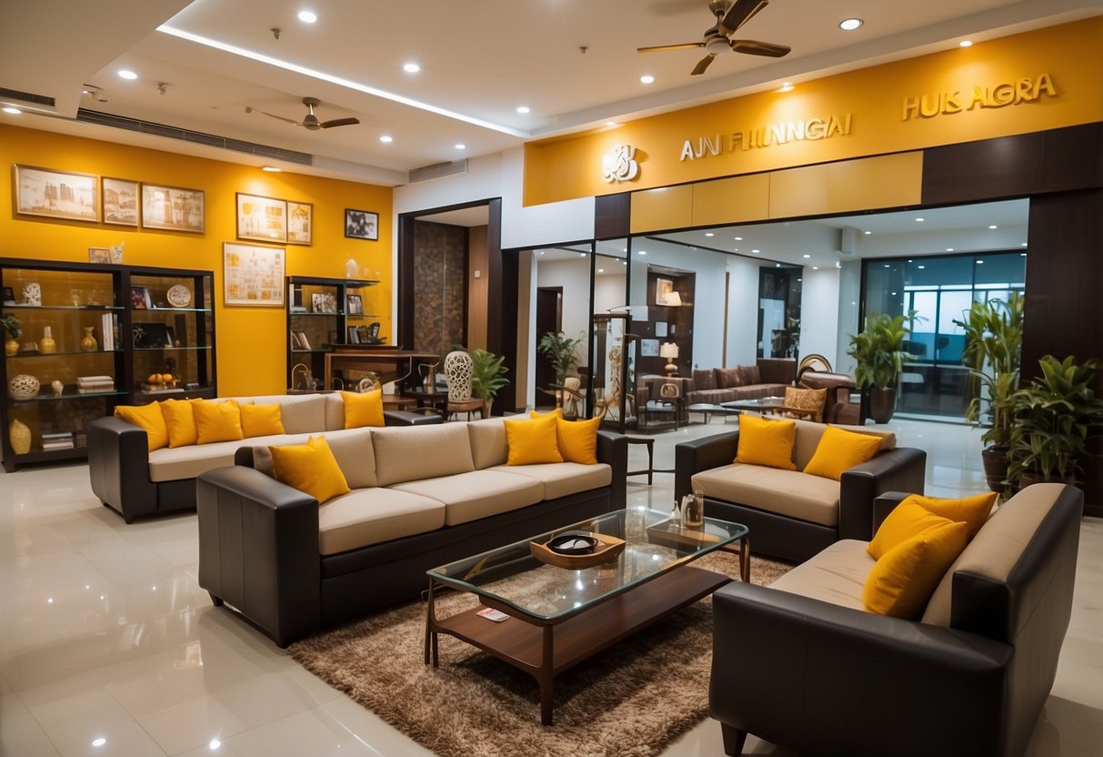 Anu Furniture's Chanda Nagar showroom: spacious, well-lit, with modern furniture displays and vibrant decor
