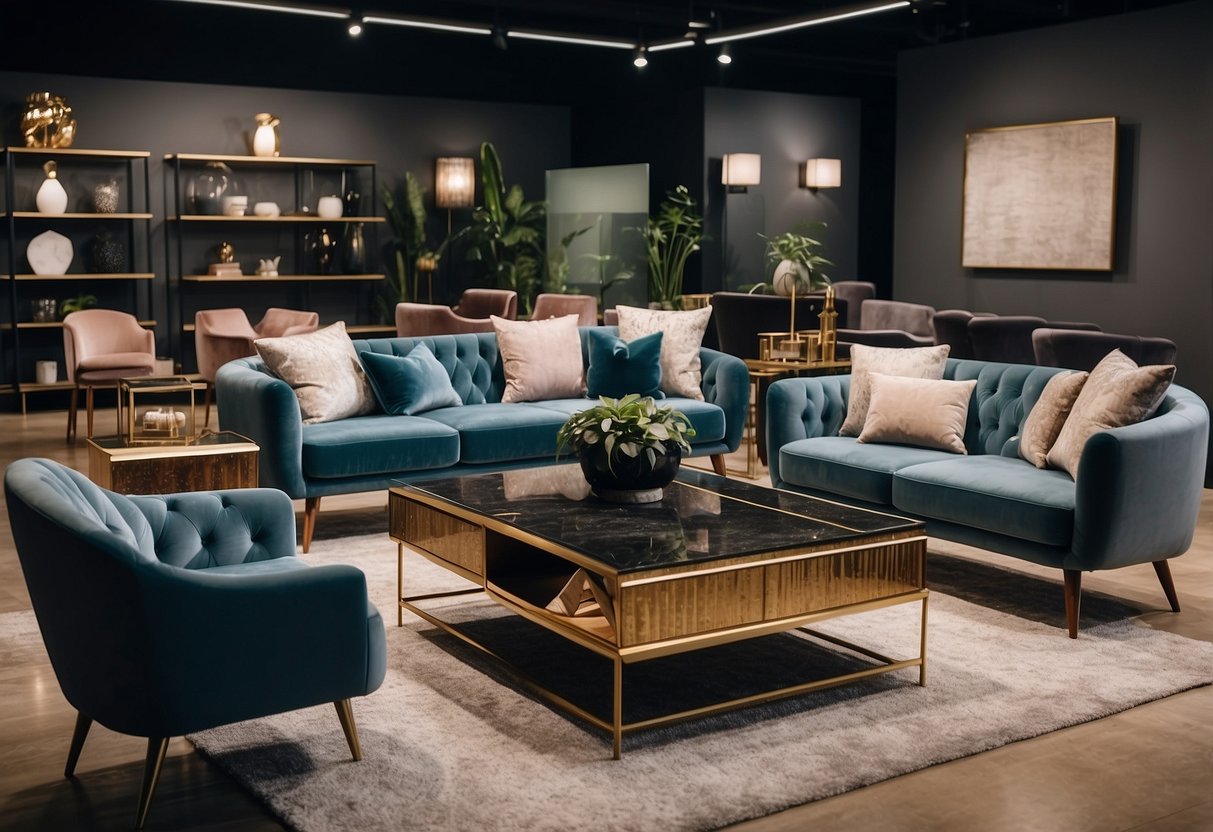 A showroom displaying modern and luxurious furniture designs at Kings Furniture in Perth