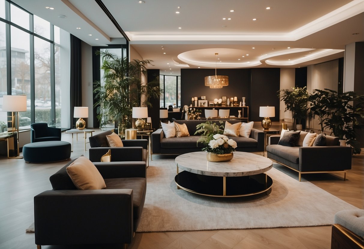 Celine's furniture showroom shines with modern elegance and quality craftsmanship, showcasing her commitment to excellence in every detail