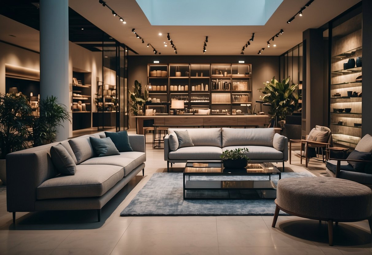 A modern furniture store in Singapore with sleek designs and minimalist decor