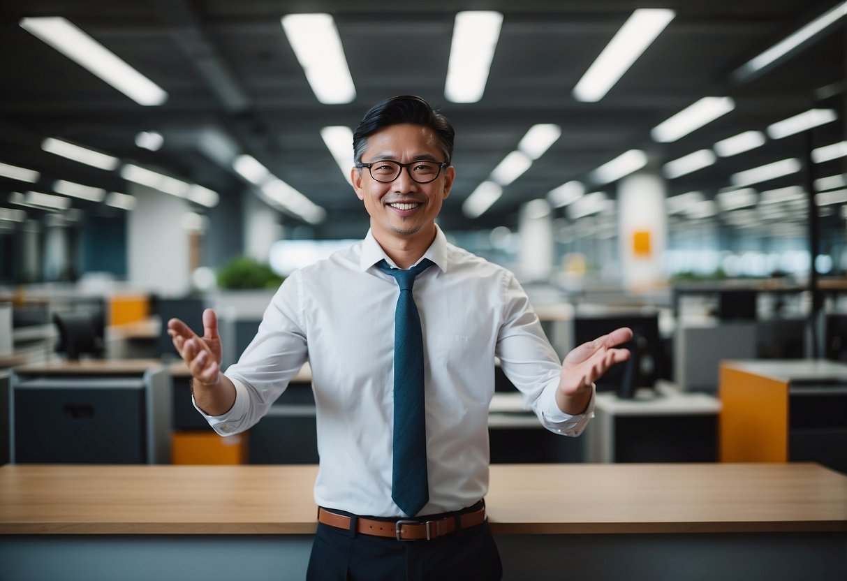 A customer purchases used office furniture in Singapore, then receives after-sales services