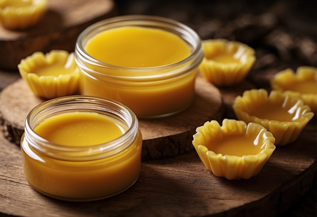 Beeswax is applied to wooden furniture, creating a glossy sheen