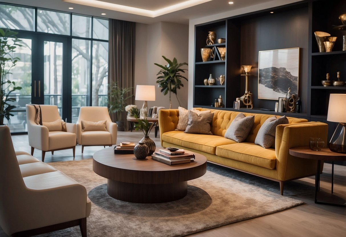 The cozy interior of La CaFa Furniture & Design features modern, sleek furniture arranged in a spacious, well-lit showroom