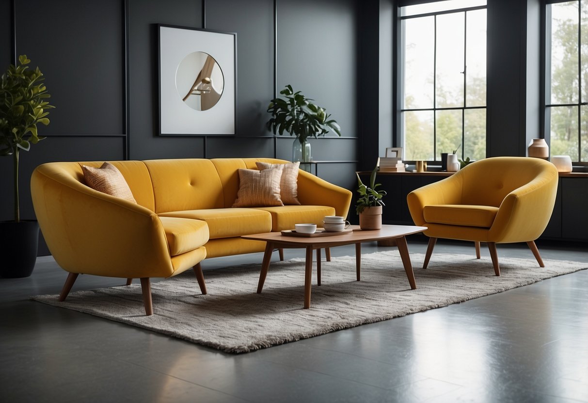 The furniture from Frequently Asked Questions stands in a clean, modern room with minimalistic decor and soft lighting