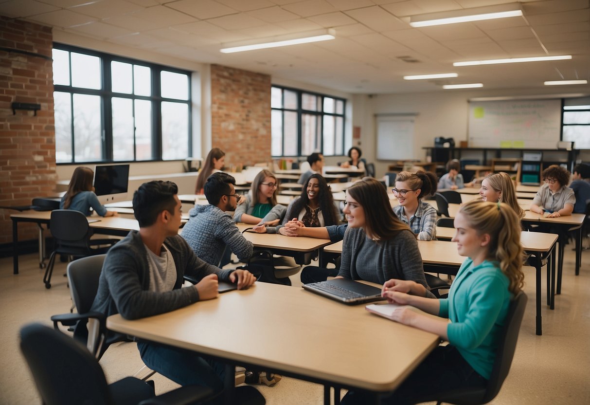 Students engage with adjustable desks and chairs, flexible seating options, and collaborative workstations in a bright, open classroom