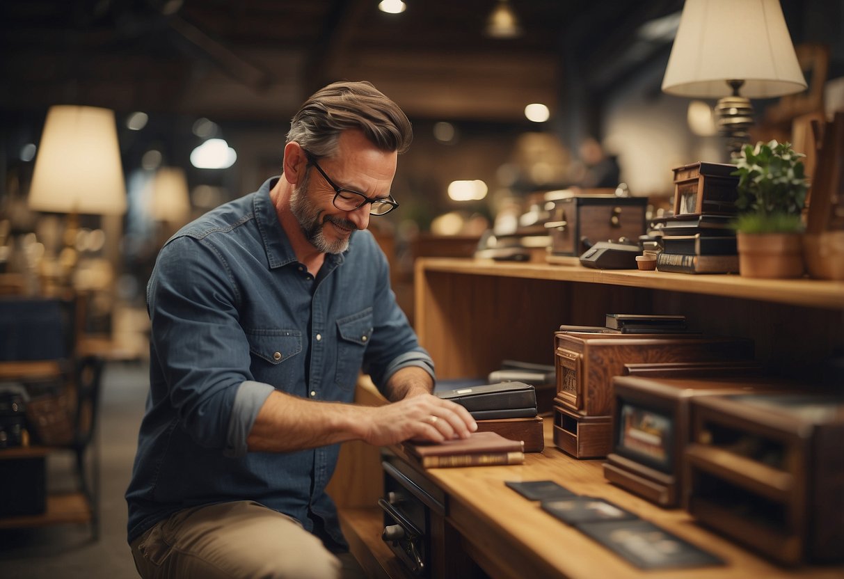 A customer selects old furniture, receives credit, and orders new items on Amazon's exchange offer
