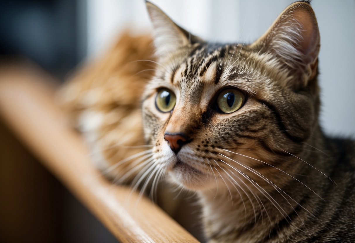 Cats deterred from scratching furniture by using scratching posts and deterrent sprays