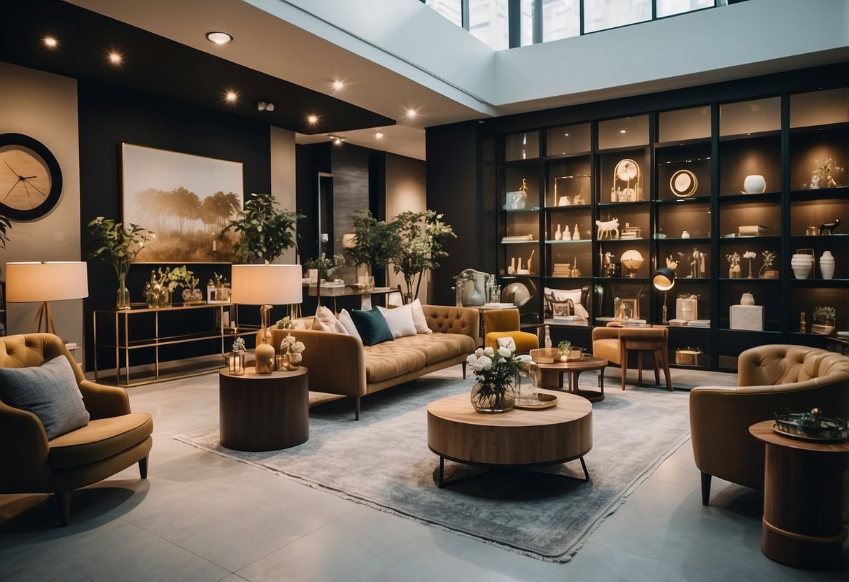 A spacious, well-lit furniture shop with neatly arranged displays and a wide variety of stylish and modern pieces. The atmosphere is inviting and the layout is easy to navigate