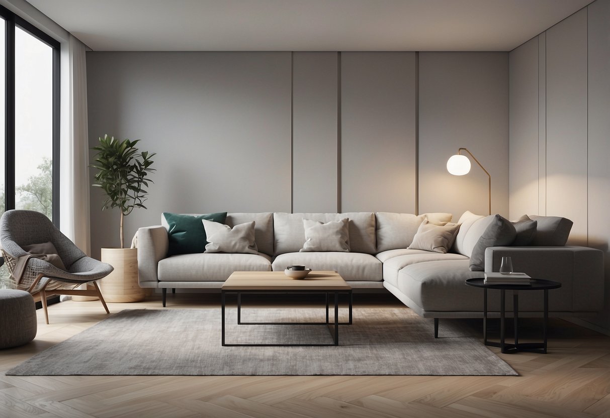 A minimalist room with clean lines furniture