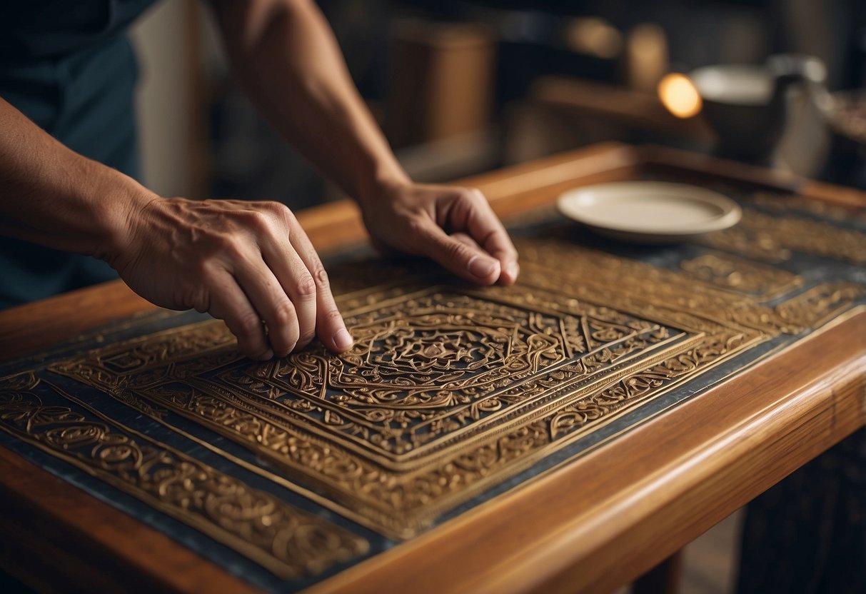A skilled artisan blends traditional craftsmanship with modern technology to create unique freehand furniture