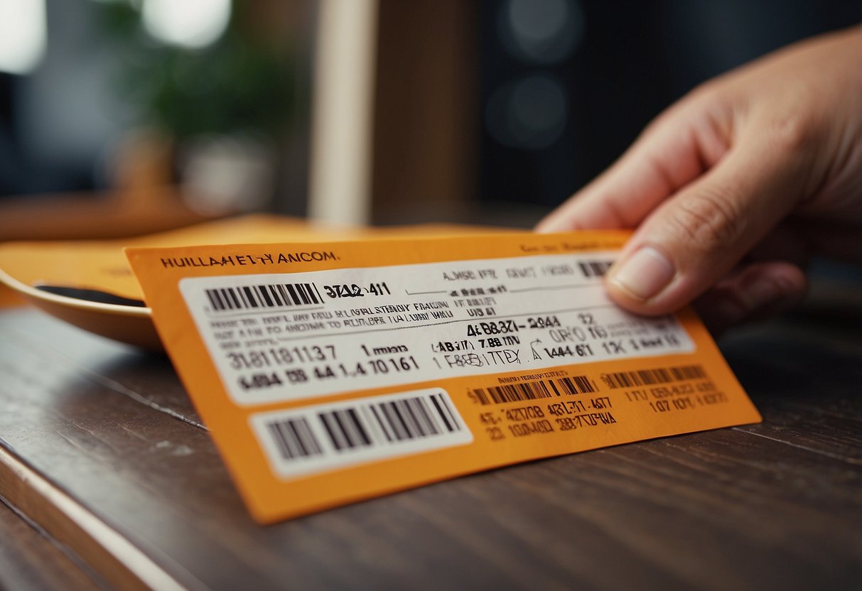 A person redeeming an Amazon furniture coupon at checkout