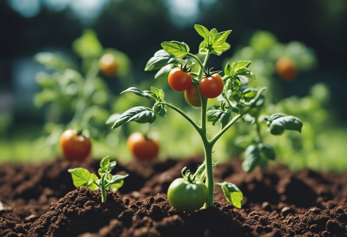 Tomatoes thrive in soil enriched with coffee grounds