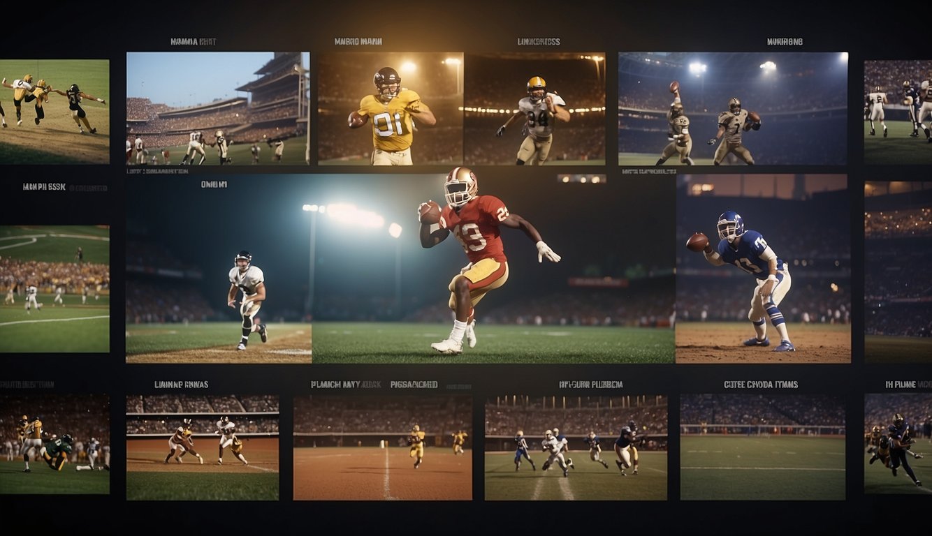 A timeline showing ancient games and sports evolving into modern forms