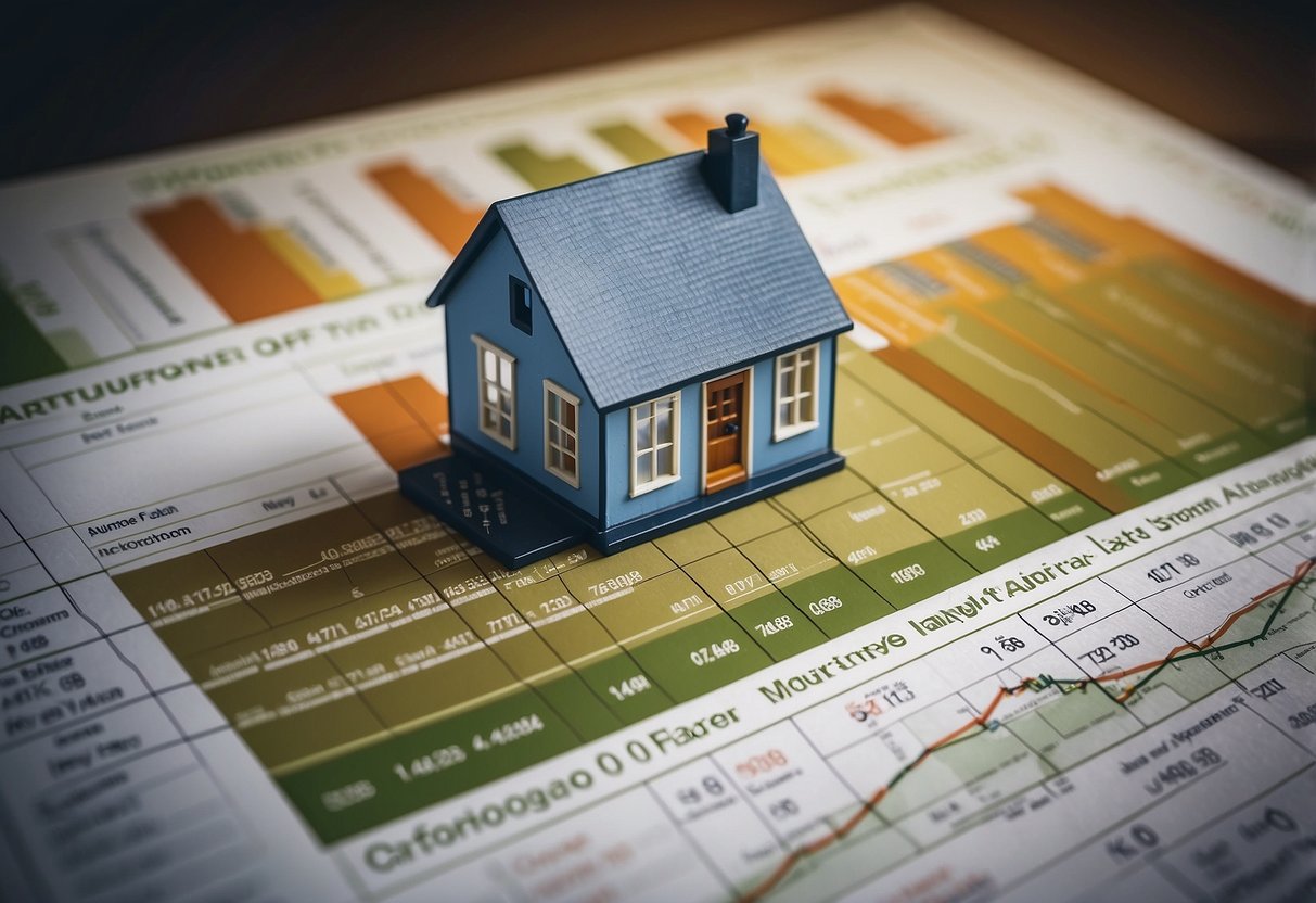 A chart displaying various mortgage types and their corresponding interest rates in Australia