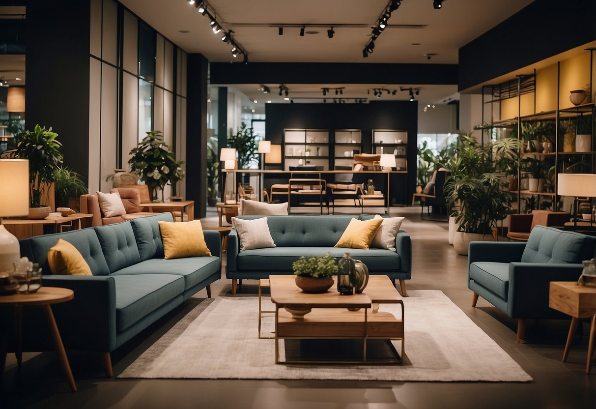 Customers browsing through a wide selection of modern and stylish furniture at Comfort Furniture's showroom in Singapore