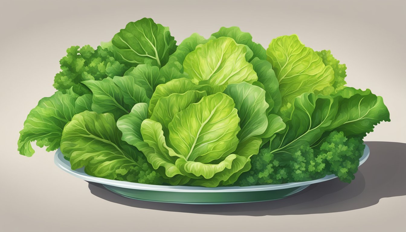 A variety of leafy greens arranged in a colorful and appetizing display, resembling the texture and shape of Manoa lettuce