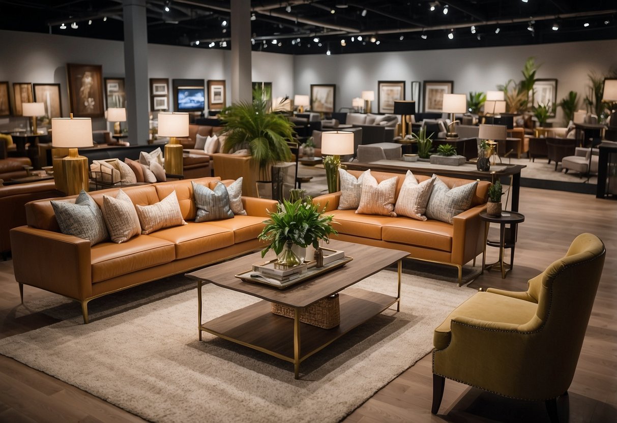 Visiting High Point Furniture Showrooms, showcasing various furniture displays and designs