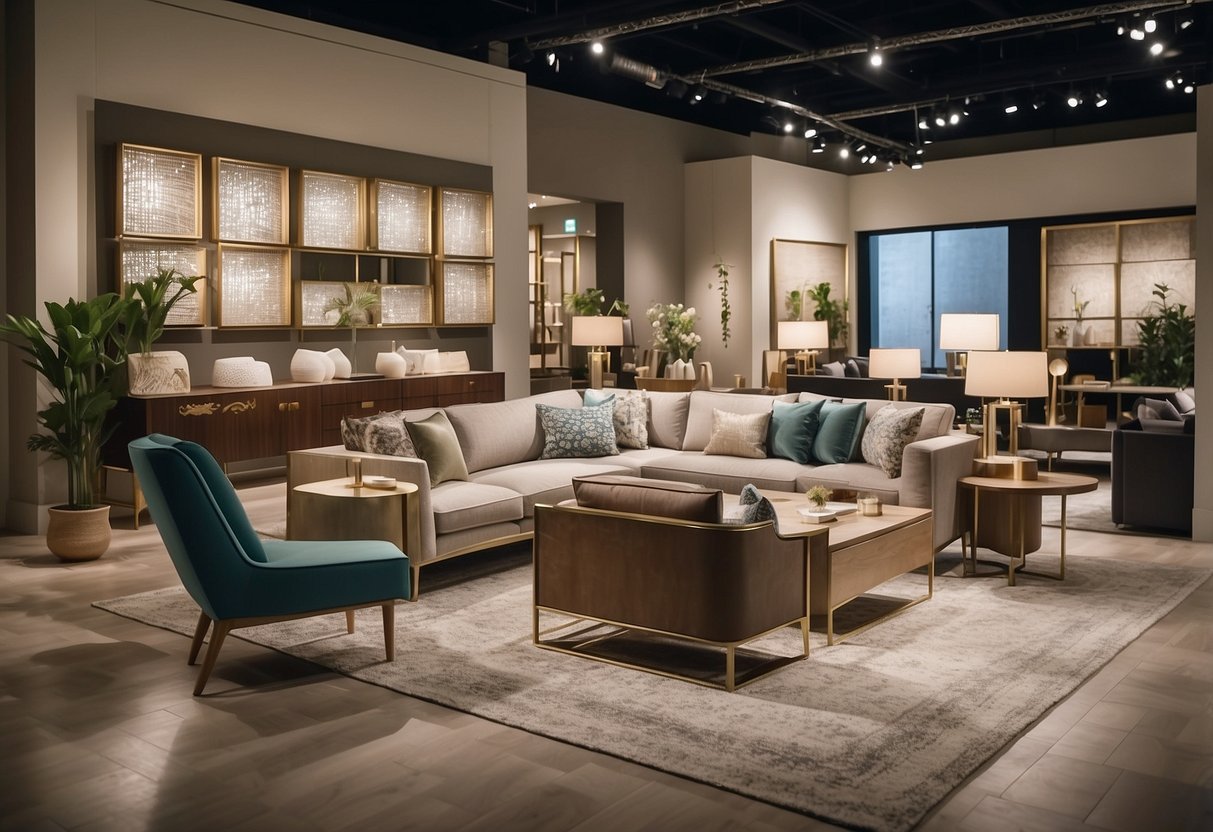 A spacious, well-lit showroom displays a variety of elegant Kohler furniture pieces arranged in tasteful vignettes