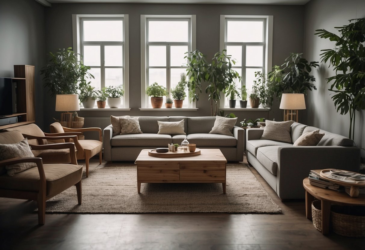 A room filled with stylish, sturdy furniture at budget-friendly prices