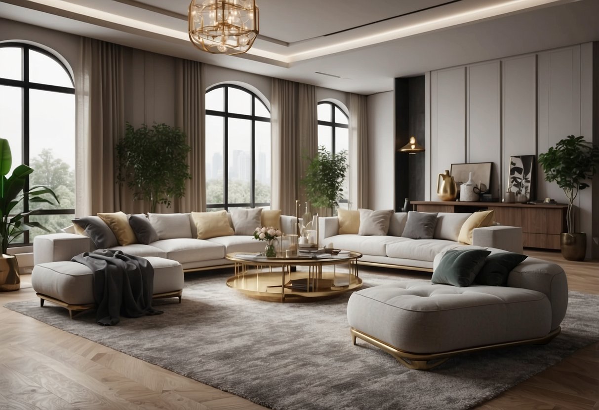 A room filled with modern furniture from 3Dsky's collection. Clean lines, sleek designs, and a variety of textures and materials